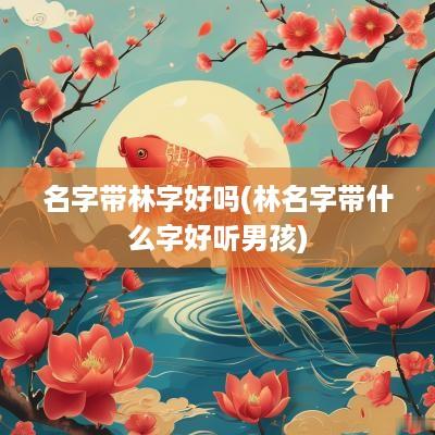名字带林字好吗(林名字带什么字好听男孩)