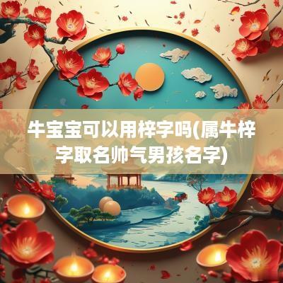 牛宝宝可以用梓字吗(属牛梓字取名帅气男孩名字)