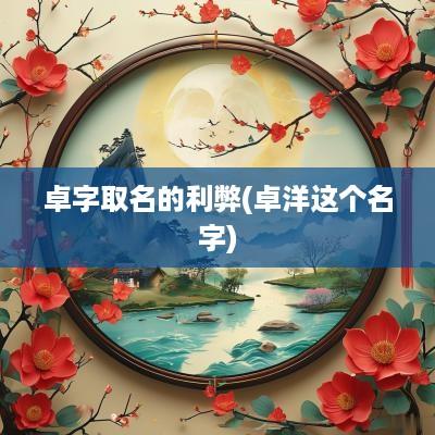 卓字取名的利弊(卓洋这个名字)