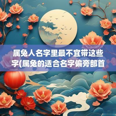 属兔人名字里最不宜带这些字(属兔的适合名字偏旁部首吗男孩)