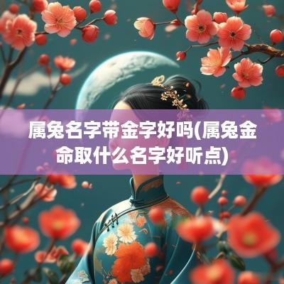 属兔名字带金字好吗(属兔金命取什么名字好听点)