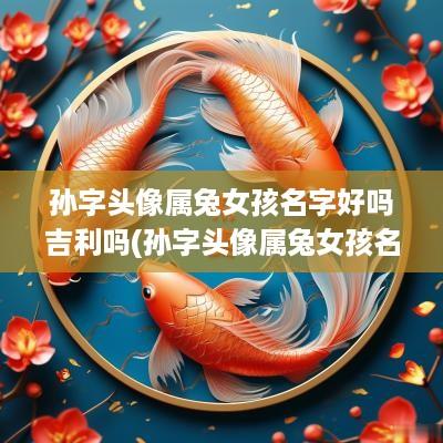孙字头像属兔女孩名字好吗吉利吗(孙字头像属兔女孩名字好吗)
