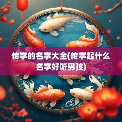传字的名字大全(传字起什么名字好听男孩)