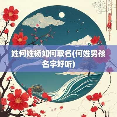 姓何姓杨如何取名(何姓男孩名字好听)