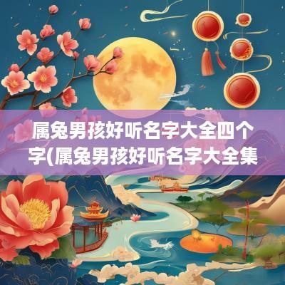 属兔男孩好听名字大全四个字(属兔男孩好听名字大全集)