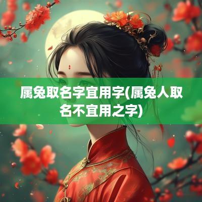 属兔取名字宜用字(属兔人取名不宜用之字)