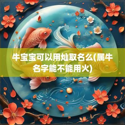 牛宝宝可以用灿取名么(属牛名字能不能用火)