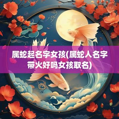 属蛇起名字女孩(属蛇人名字带火好吗女孩取名)
