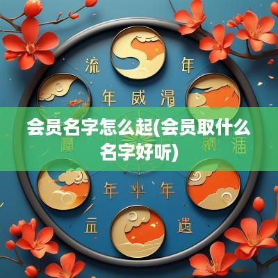 会员名字怎么起(会员取什么名字好听)