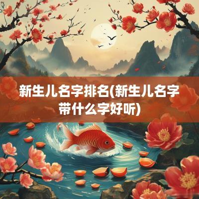 新生儿名字排名(新生儿名字带什么字好听)