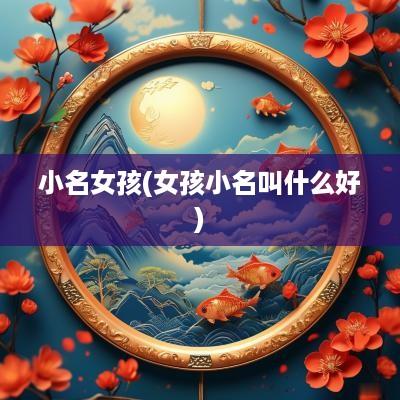 小名女孩(女孩小名叫什么好)