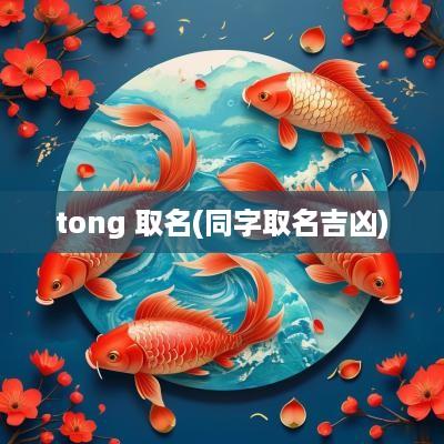 tong 取名(同字取名吉凶)