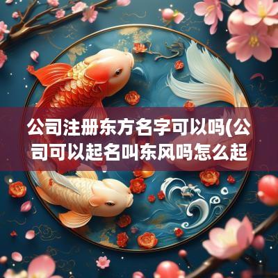 公司注册东方名字可以吗(公司可以起名叫东风吗怎么起)