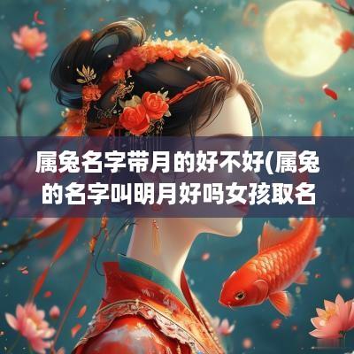 属兔名字带月的好不好(属兔的名字叫明月好吗女孩取名)