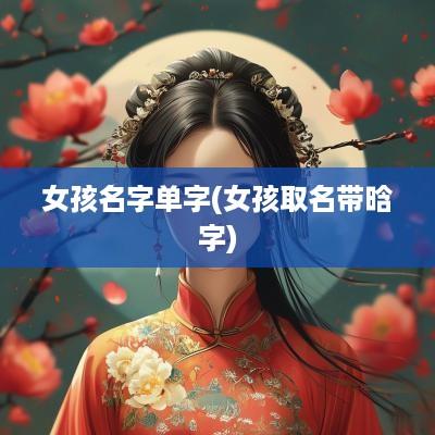 女孩名字单字(女孩取名带晗字)