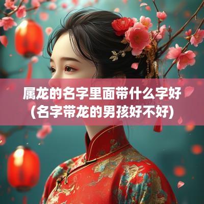 属龙的名字里面带什么字好(名字带龙的男孩好不好)