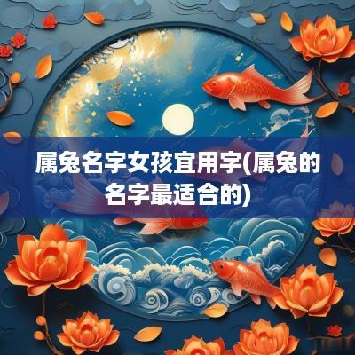 属兔名字女孩宜用字(属兔的名字最适合的)