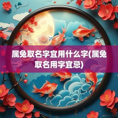 属兔取名字宜用什么字(属兔取名用字宜忌)