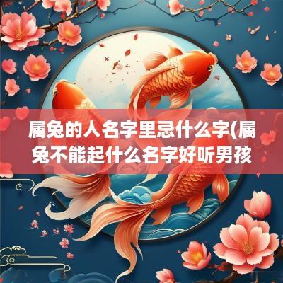 属兔的人名字里忌什么字(属兔不能起什么名字好听男孩)