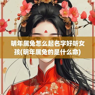明年属兔怎么起名字好听女孩(明年属兔的是什么命)