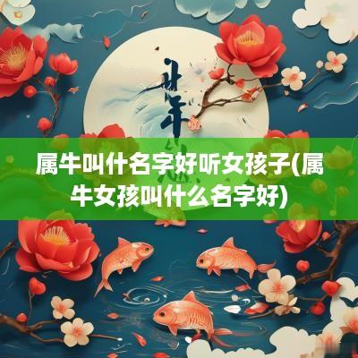 属牛叫什名字好听女孩子(属牛女孩叫什么名字好)