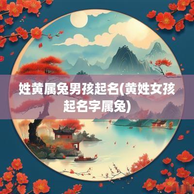 姓黄属兔男孩起名(黄姓女孩起名字属兔)