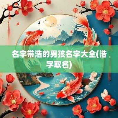 名字带浩的男孩名字大全(浩字取名)