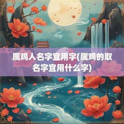 属鸡人名字宜用字(属鸡的取名字宜用什么字)