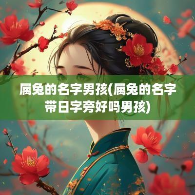 属兔的名字男孩(属兔的名字带日字旁好吗男孩)