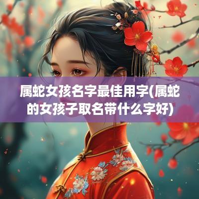 属蛇女孩名字最佳用字(属蛇的女孩子取名带什么字好)