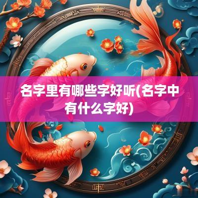 名字里有哪些字好听(名字中有什么字好)