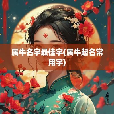 属牛名字最佳字(属牛起名常用字)
