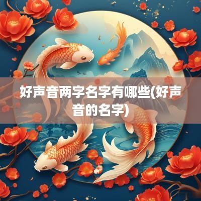 好声音两字名字有哪些(好声音的名字)