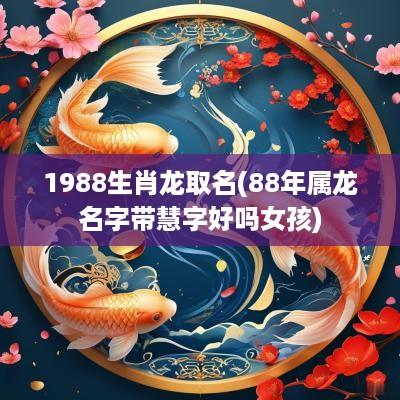 1988生肖龙取名(88年属龙名字带慧字好吗女孩)
