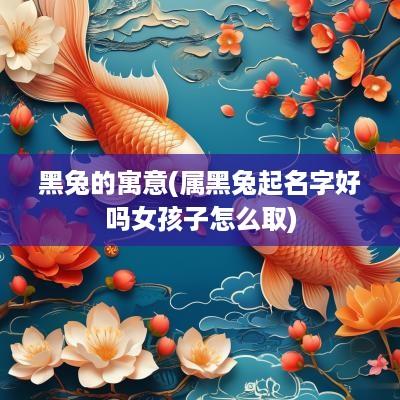 黑兔的寓意(属黑兔起名字好吗女孩子怎么取)
