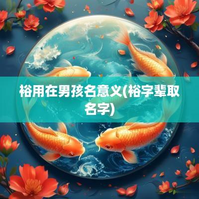 裕用在男孩名意义(裕字辈取名字)