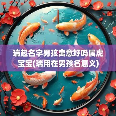 瑞起名字男孩寓意好吗属虎宝宝(瑞用在男孩名意义)