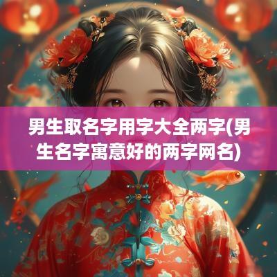 男生取名字用字大全两字(男生名字寓意好的两字网名)