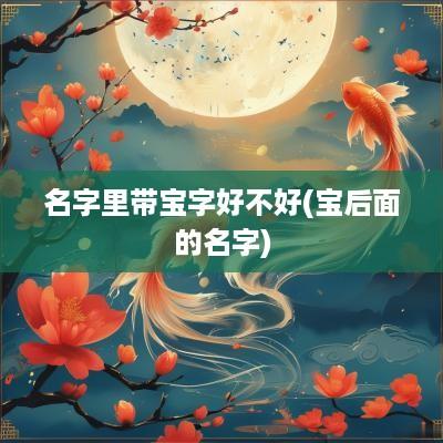 名字里带宝字好不好(宝后面的名字)