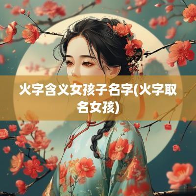 火字含义女孩子名字(火字取名女孩)