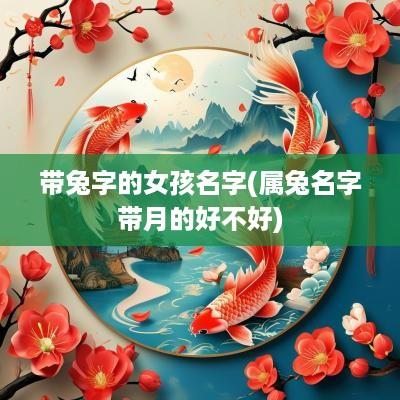 带兔字的女孩名字(属兔名字带月的好不好)