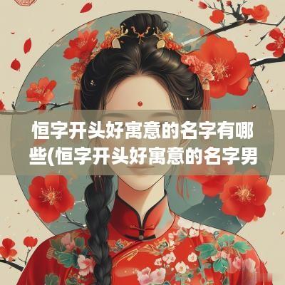 恒字开头好寓意的名字有哪些(恒字开头好寓意的名字男孩)