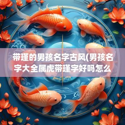 带瑾的男孩名字古风(男孩名字大全属虎带瑾字好吗怎么取)