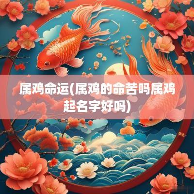 属鸡命运(属鸡的命苦吗属鸡起名字好吗)