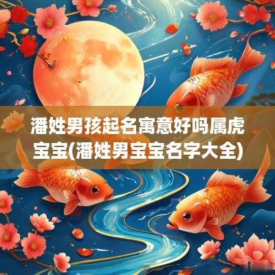 潘姓男孩起名寓意好吗属虎宝宝(潘姓男宝宝名字大全)