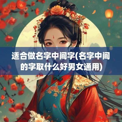 适合做名字中间字(名字中间的字取什么好男女通用)