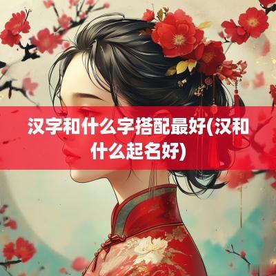 汉字和什么字搭配最好(汉和什么起名好)