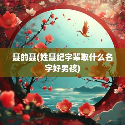 聂的聂(姓聂纪字辈取什么名字好男孩)