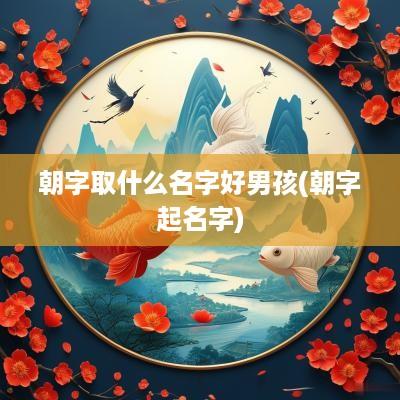 朝字取什么名字好男孩(朝字起名字)