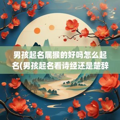 男孩起名属猴的好吗怎么起名(男孩起名看诗经还是楚辞)
